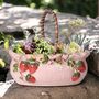 Pink And Red Strawberry Fields Planter Vase, thumbnail 6 of 12