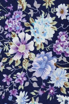 Handmade Wedding Tie In Navy And Purple Floral Print, 3 of 8