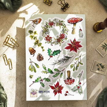 Christmas Woodland Vinyl Sticker Sheet Set, 5 of 5