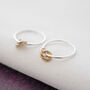 9ct Gold And Silver 30th Birthday Hoop Earrings, thumbnail 4 of 10