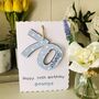 Personalised 70th Birthday Card Wooden Number Gift, thumbnail 1 of 4