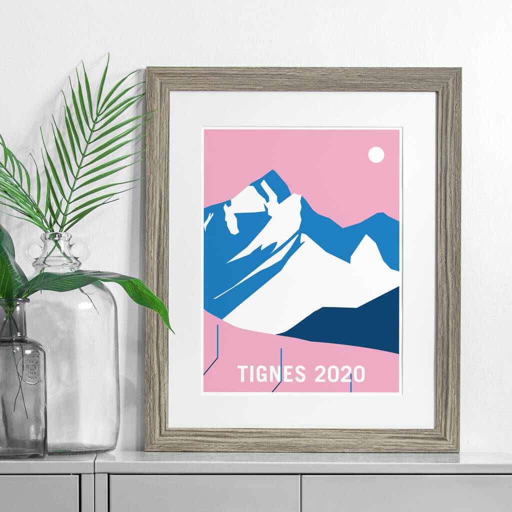 Personalised Mountain Skiing Print, 1 of 4