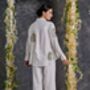 Diyu Sequin Embroidered White Co Ord Set, thumbnail 3 of 3