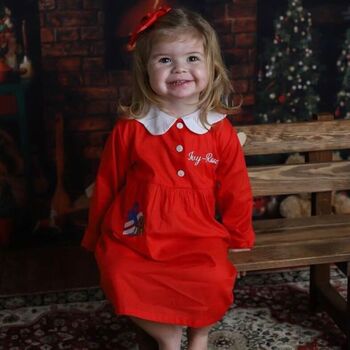 Girl's Personalised Christmas Gingerbread Nightdress, 2 of 9