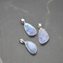 Blue Opal Pendant: Sterling Silver, Teardrop, thumbnail 8 of 8