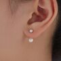 Stud Earrings Ear Jackets With Simulated Pearls, thumbnail 1 of 12