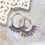 Sterling Silver Temple Hoops, thumbnail 1 of 4