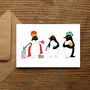 Silly Penguins Christmas Card Pack Two Designs, thumbnail 2 of 2