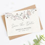 Vintage Floral Folded Save The Date, thumbnail 1 of 5