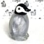 Cute Hand Blown Solid Glass Penguin Chick Figurine, thumbnail 1 of 7