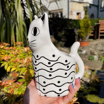 Ceramic Cat Vase, 7 of 10