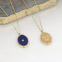 Personalised 18ct Gold Plated And Lapis Lazuli Locket, thumbnail 2 of 5