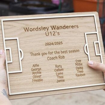 Custom Football Coach Plaque – Personalised Team Gift And Thank You Present, 4 of 8