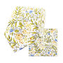 Wedding 100% Cotton Floral Print Tie Yellow And White, thumbnail 2 of 3