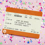 Personalised Train Ticket Party Invitations, thumbnail 1 of 2