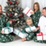 Family Christmas Green Snowflake Personalised Pyjamas, thumbnail 4 of 12