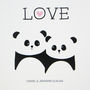 Panda Love Print Wedding Anniversary Gift, thumbnail 2 of 6