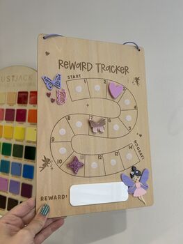 Personalised Kids Reward / Behaviour Chart Tracker Fairy, 2 of 3