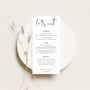 Wedding Menu Minimalistic 'Let's Eat', thumbnail 1 of 6