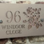 Personalised Rose Design House Acrylic Number Sign, thumbnail 1 of 4