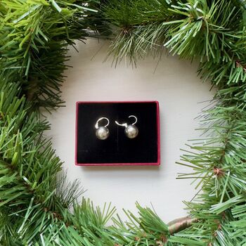 Ball Drop Earrings In Sterling Silver, 3 of 3