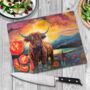 Highland Cow Textured Glass Chopping Board, thumbnail 2 of 8