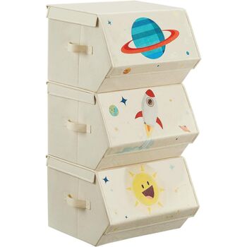 Set Of Three Storage Boxes Bins Storage Organiser, 9 of 10