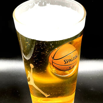 Personalised Basketball Pint Glass, 2 of 5