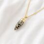 Gold Plated Dalmatian Jasper Gemstone Necklace, thumbnail 1 of 5