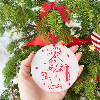 Personalised Kids Artwork Christmas Tree Decoration, 3 of 8