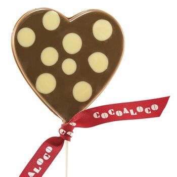 Milk Polka Dot Heart Lolly, 2 of 3