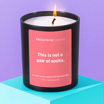 'This Is Not A Pair Of Socks' Christmas Candle, 2 of 5