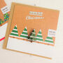 Christmas Card With Handmade Glass Snowy Tree Brooch, thumbnail 1 of 5
