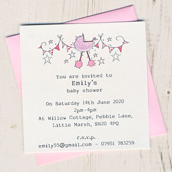 Personalised Baby Shower Invitation Pack, 4 of 4