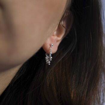 Sterling Silver Hanging Lanterns Chain Studs, 7 of 8