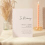 In Loving Memory Sign A5 Wedding Sign Minimal Script, thumbnail 1 of 5