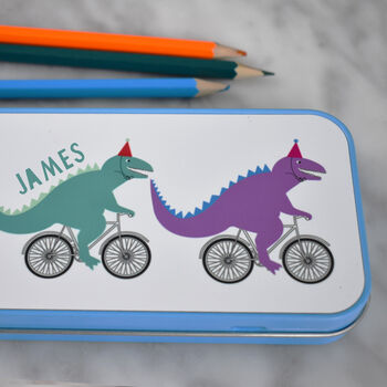 Children's Dinosaur Personalised Pencil Case, 3 of 4
