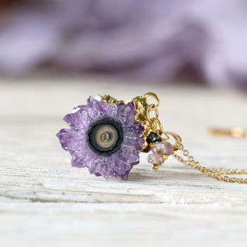 Amethyst, Gold And Diamond Chain Necklace, 3 of 12