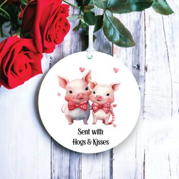 Personalised Pig Valentine's Couple Gift, 2 of 2