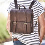 Handmade Leather Backpack, thumbnail 1 of 10