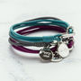 Soft Leather Bracelet With Personalised Charm, thumbnail 1 of 6