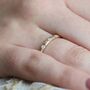 Three Diamond Wedding Ring, thumbnail 2 of 5