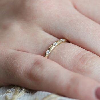 Three Diamond Wedding Ring, 2 of 5