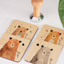 Personalised Family Bears Watercolour Style Coasters, thumbnail 3 of 8