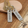 25th Silver Anniversary Numerals Pair Of Keyrings, thumbnail 8 of 8