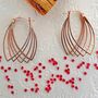 Gold Plated Silver Multi Wire Pointed Hoop Earrings, thumbnail 3 of 8
