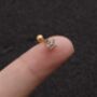 Screw Back Gold And Silver Stud Earring For Her, thumbnail 7 of 9