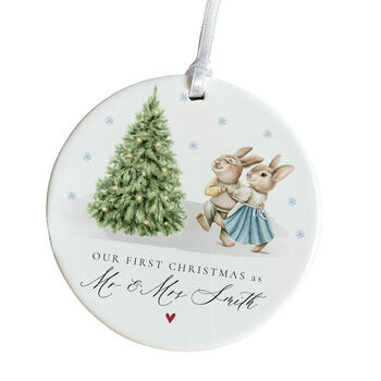 Our First Christmas Married Gift Ceramic Ornament, 7 of 7