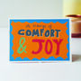 Comfort And Joy Hand Lettered Christmas Card, thumbnail 3 of 5