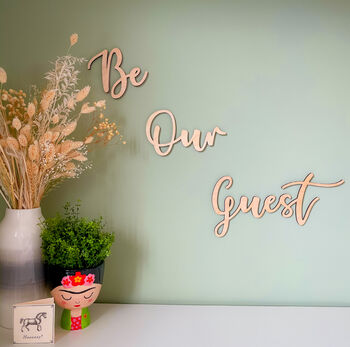 'Be Our Guest' Wood Words, 3 of 8